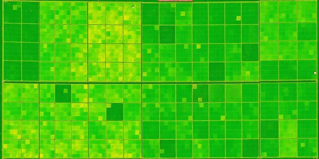 NDVI heatmap of the monitored field